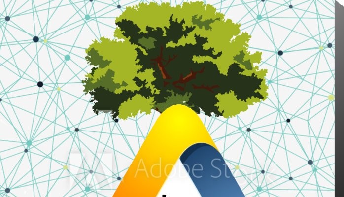 Tree on geometric background Tree on geometric background