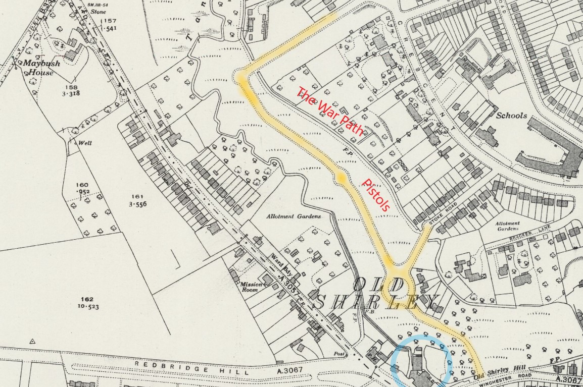 OS 25 inch Shirley Warren Schools 1941 Pistols